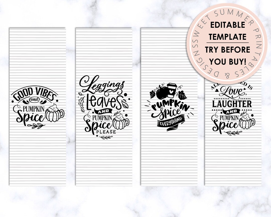 Pumpkin Spice Bookmarks: A Sweet Treat for Book Lovers