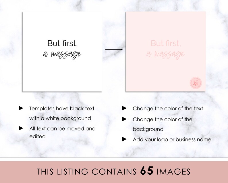 Massage Therapist Instagram Post Templates, Massage Instagram Posts, Massage Editable Posts, Instagram DIY Editable Template image 3
