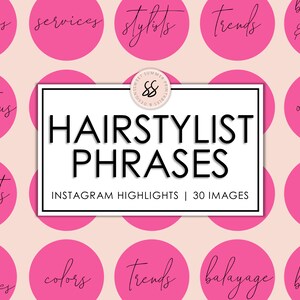 30 Hairstylist Hot Pink Instagram Highlights, Instagram Salon Highlight Icons, Hair Posts, Hair Salon Icons, Hairstylist Branding