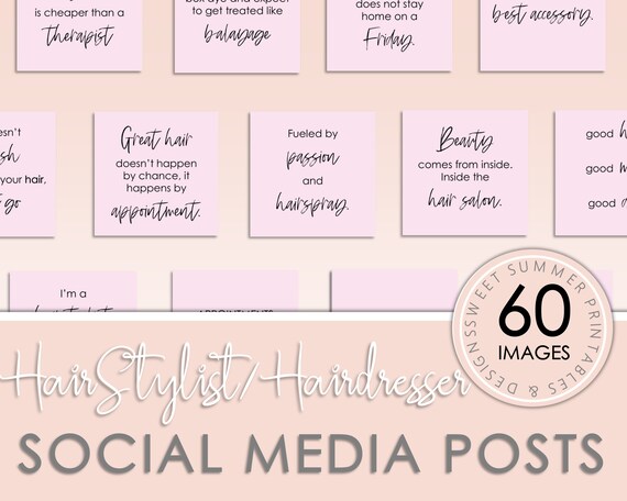60 Hair Stylist Instagram Posts Hair Stylist Quotes Social Etsy