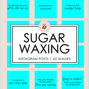 65 Sugar Waxing Aqua Instagram Posts, Sugar Waxing Instagram Quotes, Hair Removal Quotes, Beauty Instagram Templates and Posts