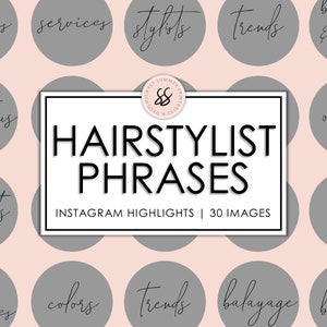 30 Hairstylist Gray Instagram Highlights, Instagram Salon Highlight Icons, Hair Posts, Hair Salon Icons, Hairstylist Branding