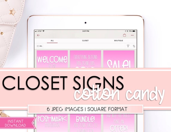 Boutique Closet Signs Pink Cotton Candy Signs Reseller Etsy