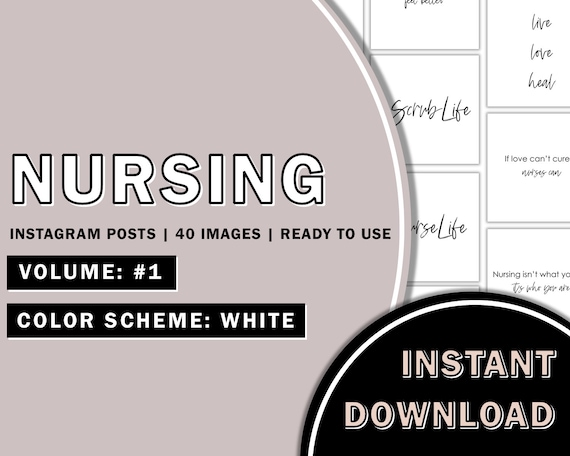 40 Nursing Instagram Posts, Nurse Quotes, Social Media Posts, Instagram Nurse Templates, Nursing Quotes