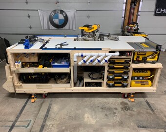 Pdf Mobile Project Center Workbench Plans Dewalt Kreg Etsy