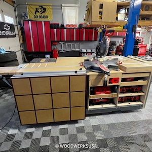 PDF Mobile Workbench Plans | Mobile Werkshop | All in One | Milwaukee | Woodpeckers | Armor Tool