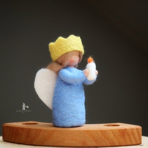 Geburtstagfee Engel in blau aus einem Set von Steckfiguren für ein Geburtstagskranz Bild 3