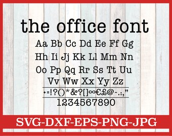 The Office Font SVG, Font Tv Show, Office Font Svg, Office Tv Series Font, Dunder Mifflin Font, Dwight, Bed and Breakfast, Schrute Farms svg