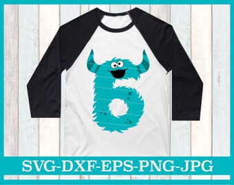 Cookie Monster Number Six 6th Birthday Monster Cookie Monster Birthday Number 6 Monster Font Monster Cookies Svg 6th Birthday Boy Download 14567 Free Commercial Use Script Fonts