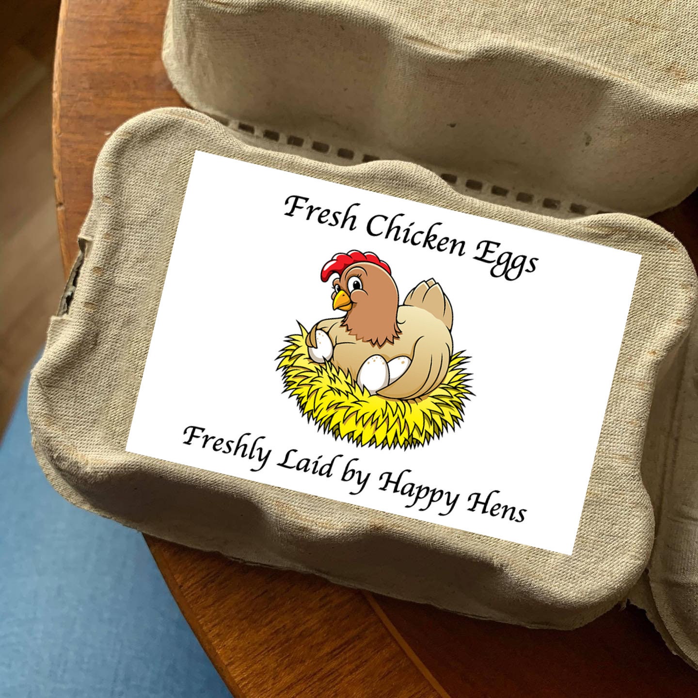 Hen On Eggs Egg Box Labels Perfect To Spruce Up Your Egg Etsy