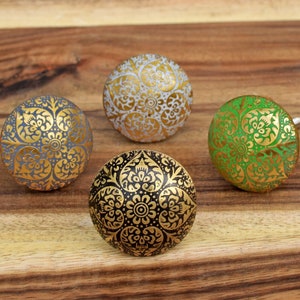 Set of Moroccan Brass Knobs Cabinet Knobs, Dresser Drawer Knob Drawer Pulls, Gold Knobs and Pulls