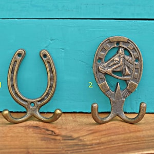 Vintage Horse Coat Hooks, Iron Metal Wall Double Hooks, Antique Cast Iron Towel Hooks Hat Hooks