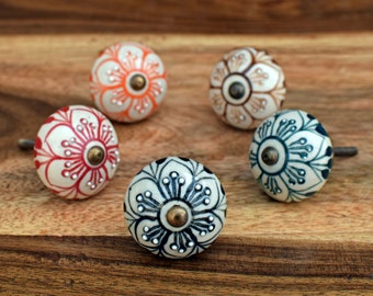 Ceramic Cabinet Knobs Drawer Pulls Ceramic Drawer Handles Vintage Drawer Knobs