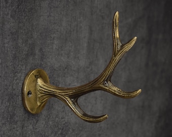 Decorative Antler Coat Hook Wall Hooks Antique Metal Key Hook Hangers Wall Mount Towel Robe Hook
