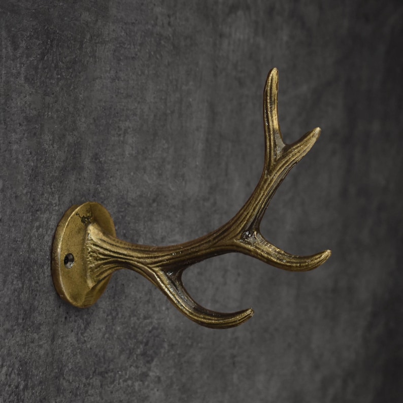 Decorative Antler Coat Hook Wall Hooks Antique Metal Key Hook Hangers Wall Mount Towel Robe Hook
