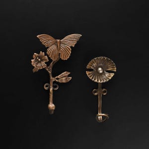 Antique Brass Coat Hook Decorative Wall Hook Key Hanger Towel Hook