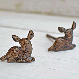 Set Reh Metall Schubladenknopf und Zug Antike Rehknäufe | Etsy