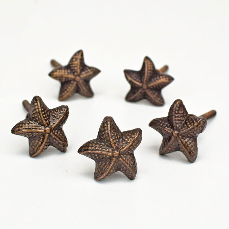 Starfish Knob and Pull Nautical Animal Dresser Drawer Pulls