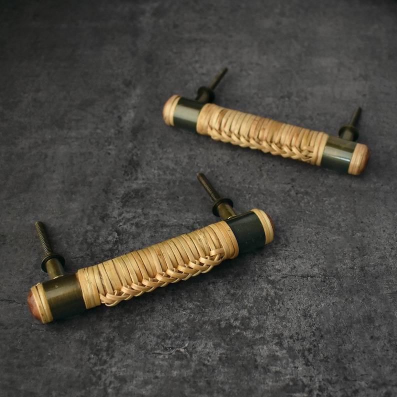 vintage rattan handle