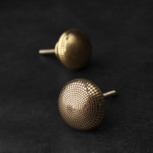 Brass Dimpled Drawer Knob, Cabinet Pulls, Unique Decorative Dresser Knob