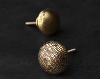 Brass Dimpled Drawer Knob, Cabinet Pulls, Unique Decorative Dresser Knob