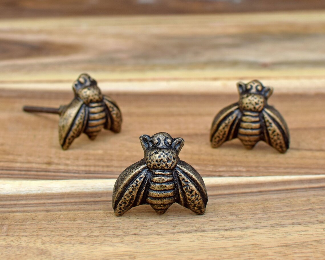 Bumble Bee Metal Knob Set para cajones perillas y tiradores | Etsy