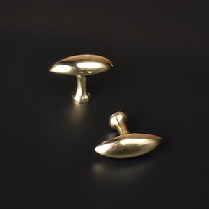 Brass Droplet Knob Wardrobe Knob Kitchen Cabinet Knob Solid Brass Drawer Knob and Pull  Unlacquered - 1pc