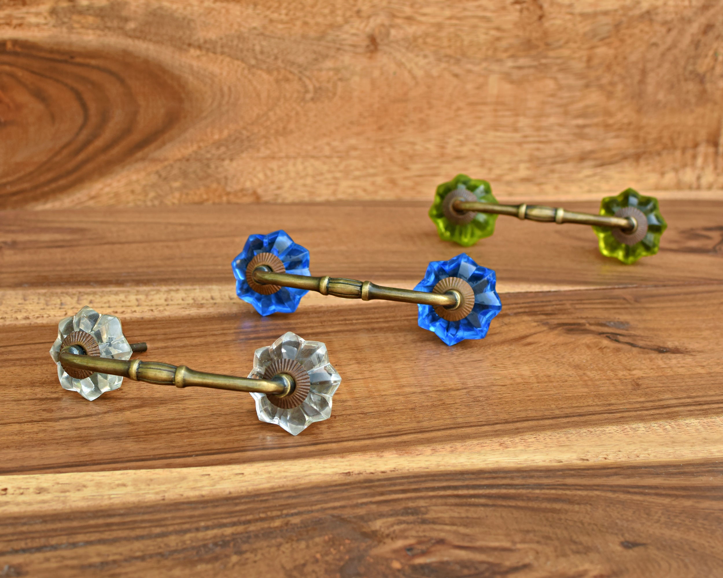 Set of 2 Glass Drawer Handles Door Handle and Pull Etsy