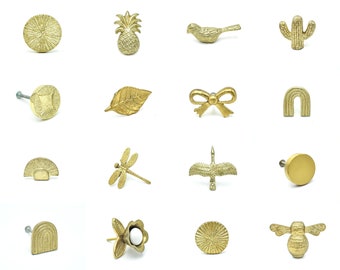Animal Cabinet Drawer Knobs Bird, Insect, Art Deco, Modern Gold Drawer Pulls