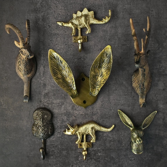 Animal Wall and Coat Hook Rabbit Deer Owl Hook Hanger Animal Towel