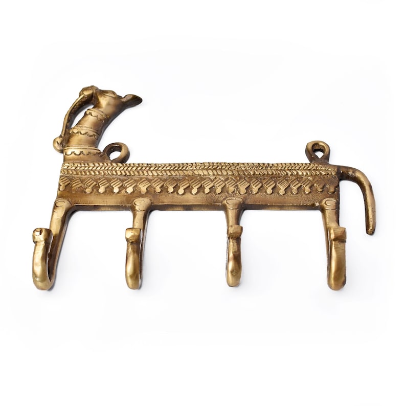 Massivem Messing Wand Haken Tier Schlüssel Aufhänger Tribal Wand Schlüssel Halter Kleiderhaken Wandbehang Bild 6