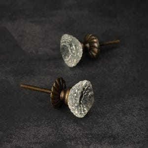 Glass Cabinet Drawer Knob With Backplate Victorian Glass Drawer Pull Cabinet Hardware 1pc