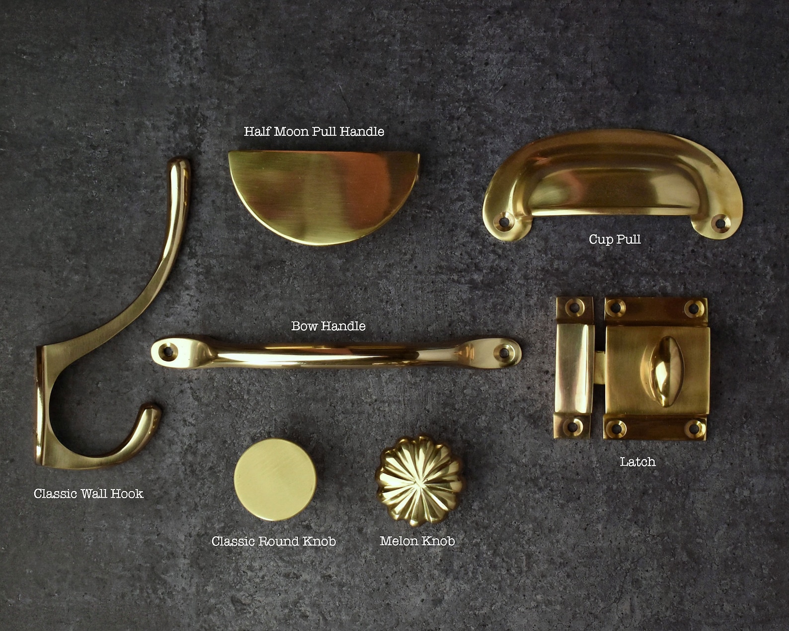 Solid Brass Kitchen Cupboard Handles and Knobs Polished Brass Etsy