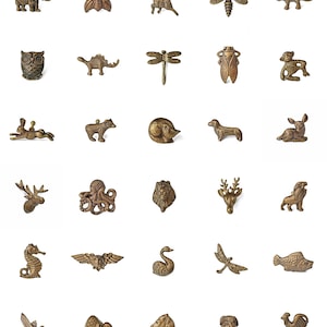 Vintage Animal Cabinet Drawer Knobs Antique Iron Animal Bird Insect Cupboard Door Knobs