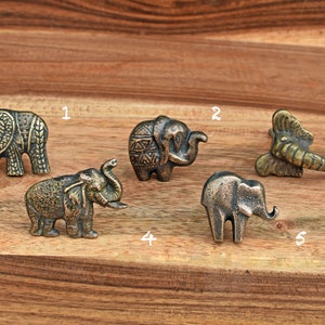 Set of Elephant Metal Cabinet Knob Drawer Pull, Antique Animal Dresser Drawer Knob, Kitchen Cabinet Knob and Pull