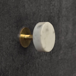 Brass Stone Cabinet Drawer Knob, Marble and Brass Cabinet Knob and Pull Dresser Knob