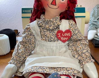 28” Multicolored Exposition style Raggedy Ann doll