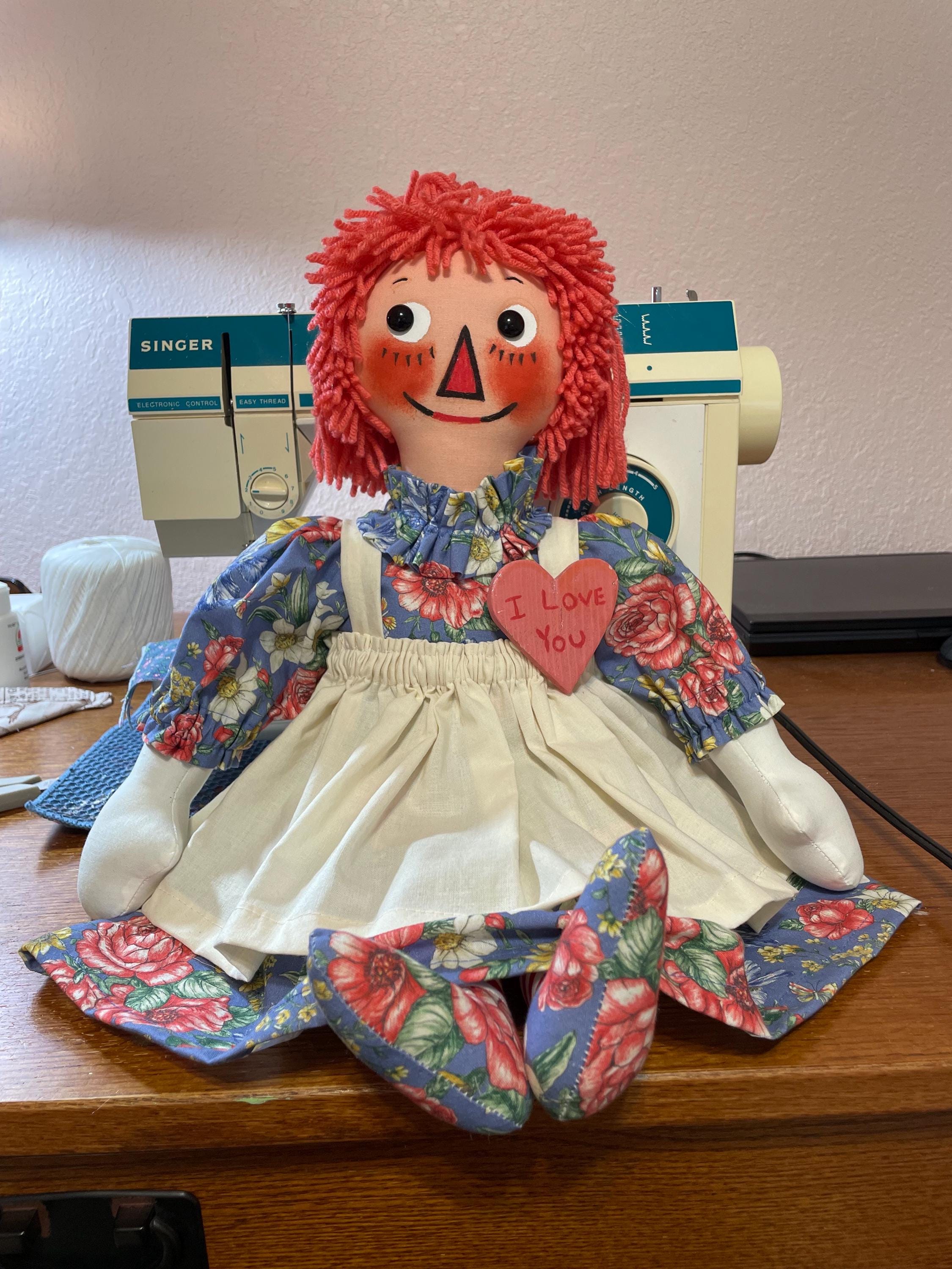 21” Mollye style flower foot Raggedy Ann doll