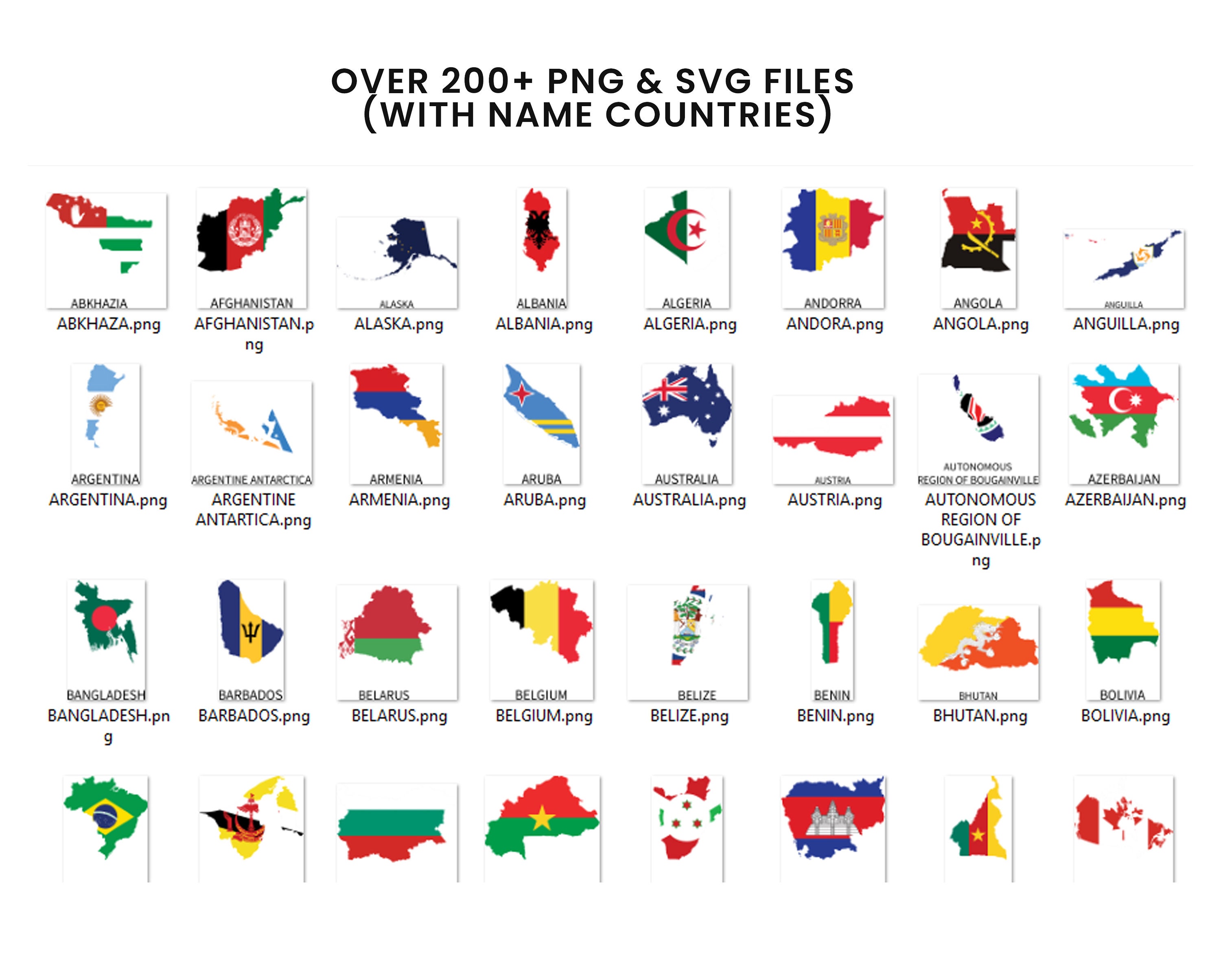 Map SVG Flag Maps SVG Countries Map SVG Bundle World - Etsy Canada