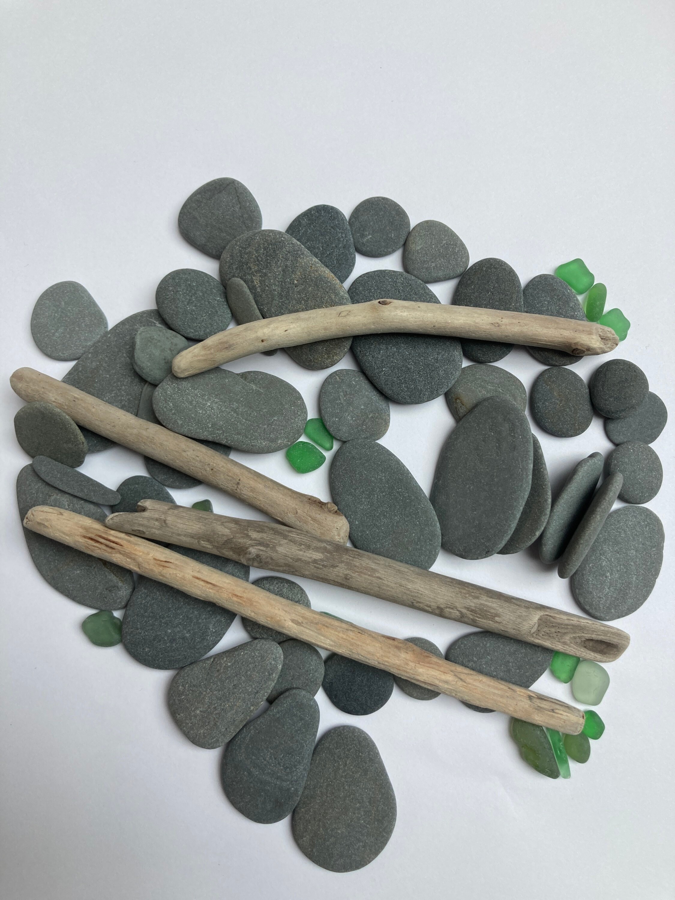 Pebbles for Pebble Art Driftwood and Sea Glass 3 Etsy UK