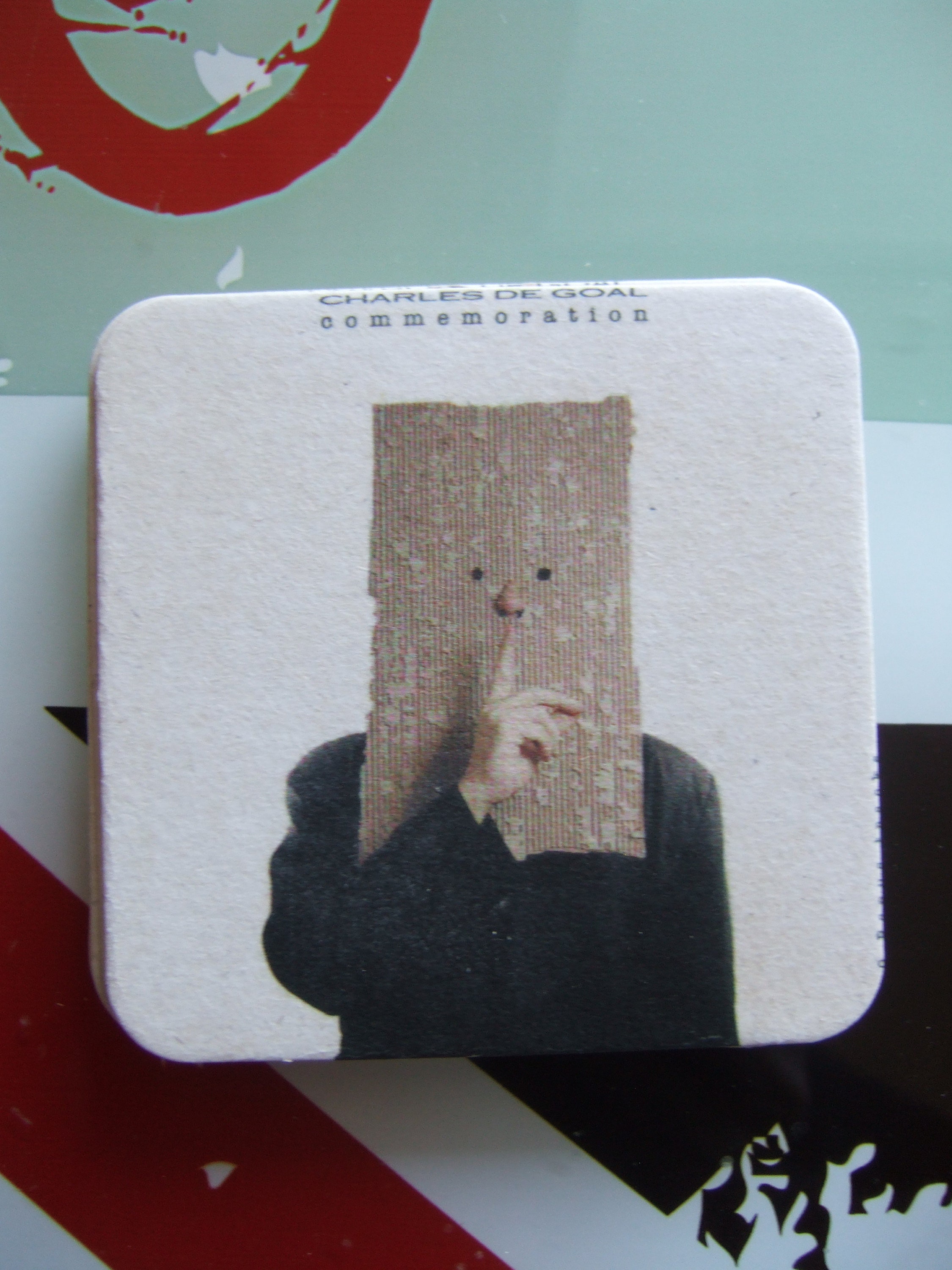 6 Dessous de Verre en Carton, Coaster Charles Goal 