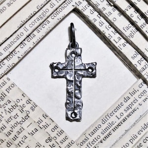Hanging Cross silver cast Norse Viking Celtic
