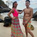 Matching Couples Tropical Banana Leaves Swimsuit Swimwear Swimming Trunks Set, Couples Gift, his and hers gift, matching gifts. 