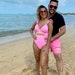 Couples Matching Solid Swimsuit Swimwear Swimming Trunks Set. 