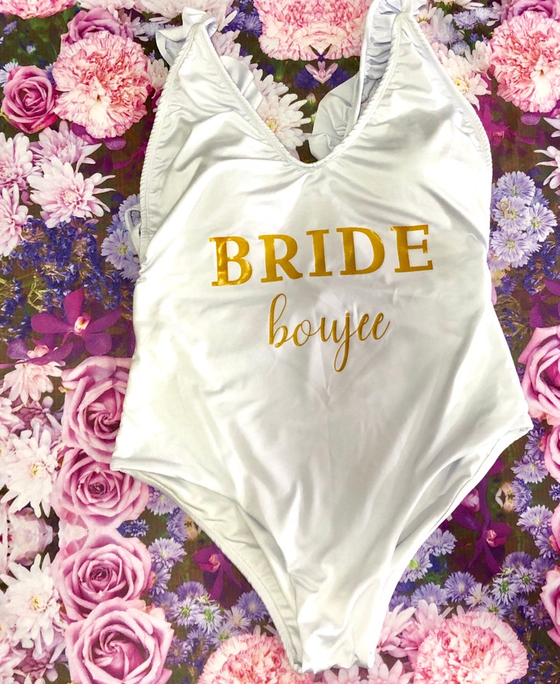 Bride Personalized Swimsuit Swimwear Bride to Be Swimwear One Etsy
