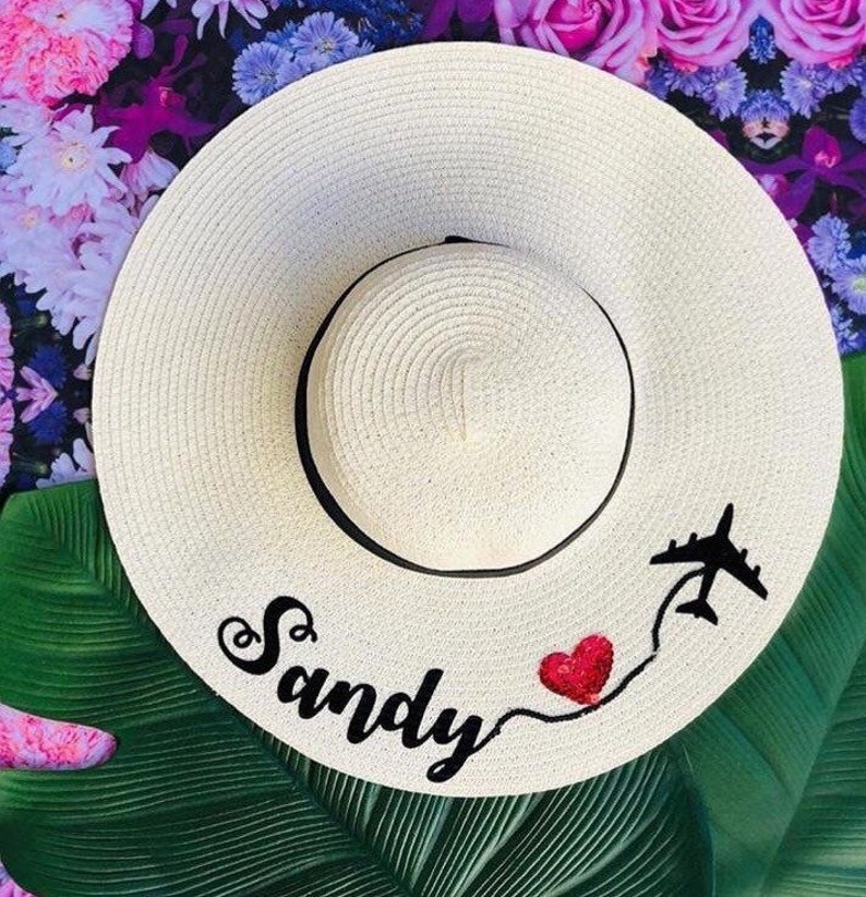 Personalized floppy hat Vinyl Personalized sun hat Floppy Etsy