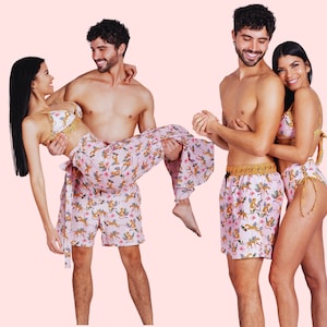 Koppels bijpassende zwemkleding badmode In Print WILD LIFE bruid cadeau badpak Trunks, vakantie cadeau