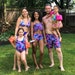 Family Matching Tropical Paradise Banana Leaves Swimwear Swimsuit Bathing Suit Trunks, Family gift 
