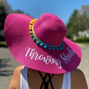 Beach Floppy Elegant Sequin and Vinyl Trim Straw Floppy Hat - Handcrafted Summer Chic