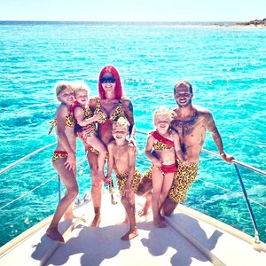 Family Matching In Animal Print Cheetah Swimwear Swimsuit Bathing Suit Trunks, Family gift